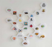 Modular enamel pin display 3D model