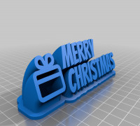 merry christmas sign 3D model