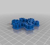 My Customized Snowflake Cookie Cutters 3D model