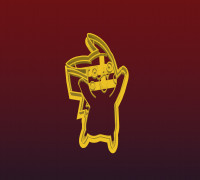 Pikachu Cookie Cutter 3D model