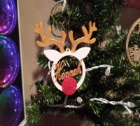 Reindeer christmas sphere (customizable) 3D model