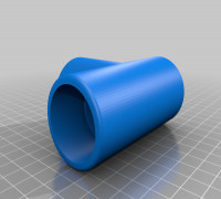 Internal 1" PVC Tee 3D model