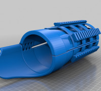 Forearm Gauntlet Picatinny Rails L & R 3D model