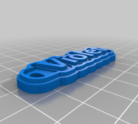 Violet Keychain Custom 3D model