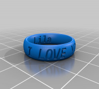 My Customized Engraved Rings 3D model