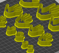 Handprint cutter set 3D model