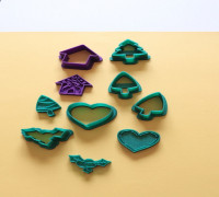 Christmas cookie cutters 3D model