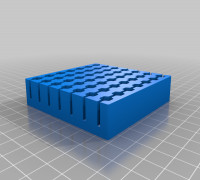 7x7 Hex Bit Holder with bottom 3D model