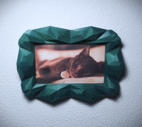 geometric photo frame 3D model