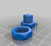 My Customized Parametric  cable gland (fitting) v. 4 3D model