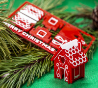 Gingerbread House Kit Card 3D model