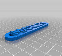 My Customized Parametric name tagMARLEY 3D model