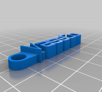 My Customized Message Keychain vassco3 3D model