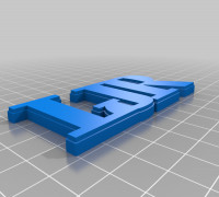 My Customized Multiline Tag or Keychain 3D model