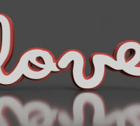 Love wall lamp 3D model
