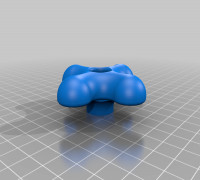 Knob for 1/4 Inch Nut 3D model