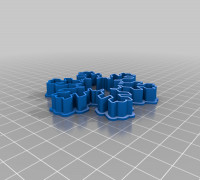 My Customized Snowflake Cookie Cutters 19 3D model