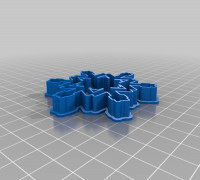 My Customized Snowflake Cookie Cutters 15 3D model