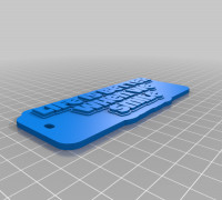 My Customized Multiline Tag or Keychain 3D model
