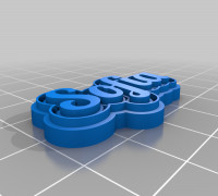 My Customized Multiline Tag or Keychain 3D model