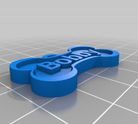 My Customized dog tag  3D model