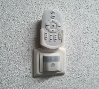 LED panel remote controll holder embedded into wall switch frame 3D model