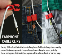 Earphone Cable Clip 3D model