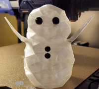 Polygonal Snowman 3D model