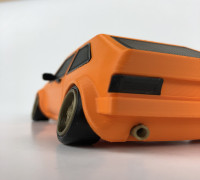 VW Scirocco MK1 (Stanced wheels) 3D model