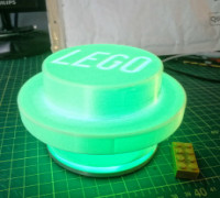 Led lamp Lego stud 3D model