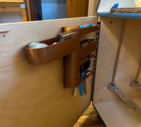 Vertical door storage box system 3D model