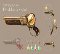 Flasklock Pistol 3D model