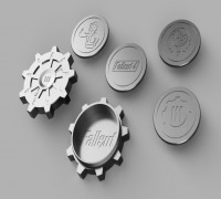 fallout coaster and holder 3D model