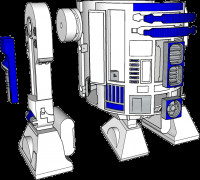 r2d2 from star wars 3D model