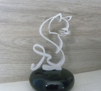 Cat sculpture 3D model