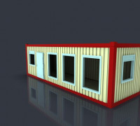 Construction container house 3D model