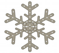 Pixel Bullet Snowflake - 50 lights 3D model