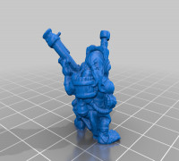 Dwarf Blunderbuss-Wielders 3D model