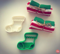 Christmas Sock Cookie Cutter 3D model