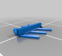 Screen Printing Squeegee Rack 3D model