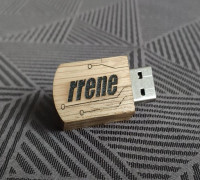  USB-Stick Case (custom name) Lasercut 3D model