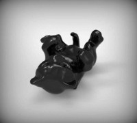 Playful kitten 3D model