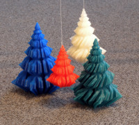 Christmas tree, snowflake profile 3D model