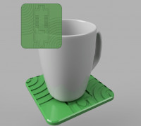 Coaster Featuring Hot-end Engraving 3D model