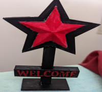 Primitive Welcome Sign 3D model