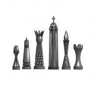 Chess Pieces 3D model