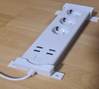 Meross power strip mounting brackets 3D model