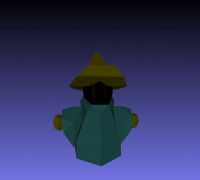 Low Poly Black Mage Final Fantasy 3D model