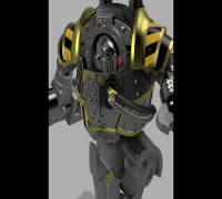 Metal Head Contemptuous Robot 3D model
