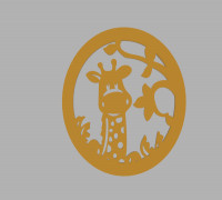giraffe coaster for kids 3D model